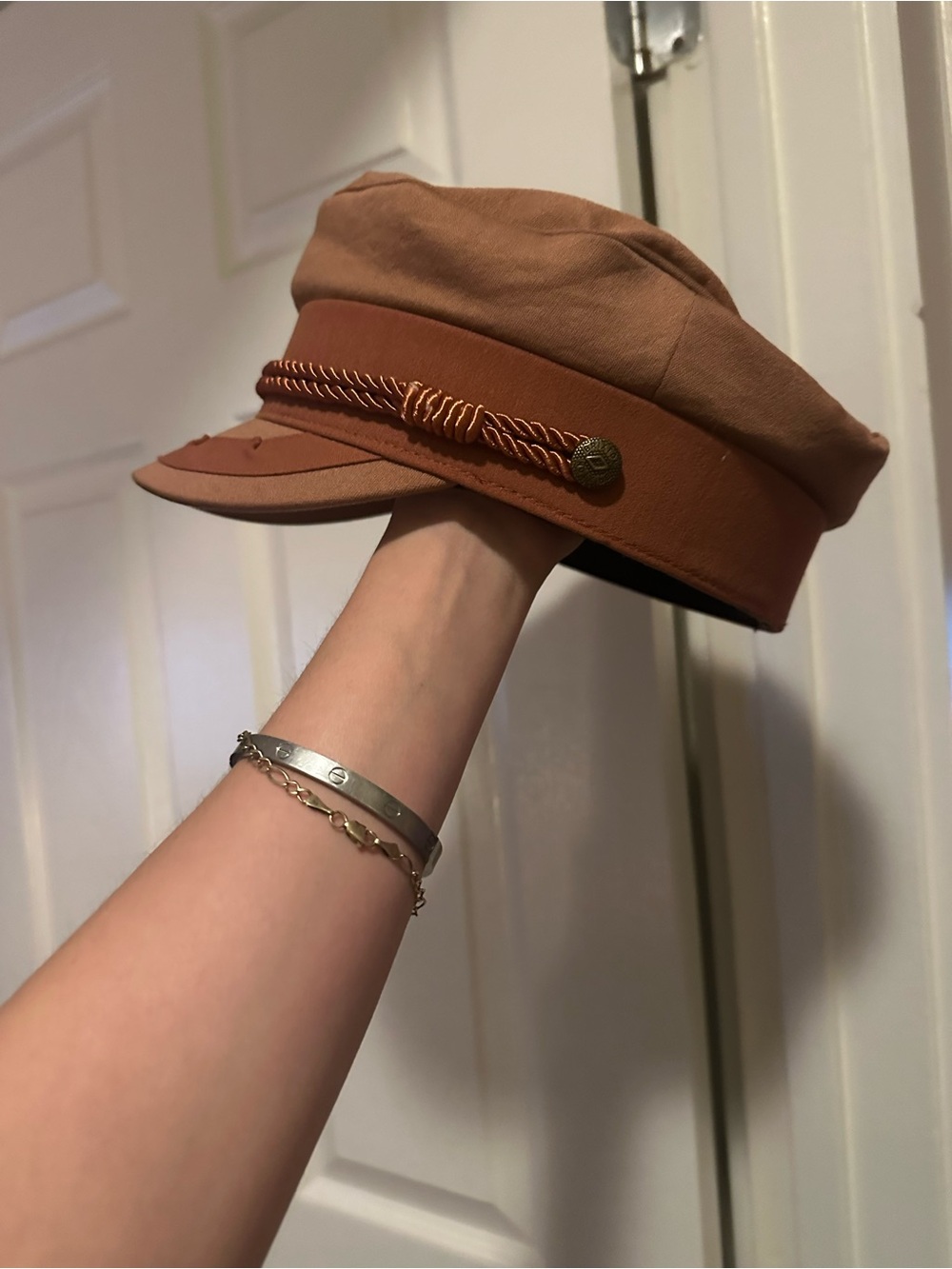 Brixton Fiddler Rust Fisherman Cap Hat Size M